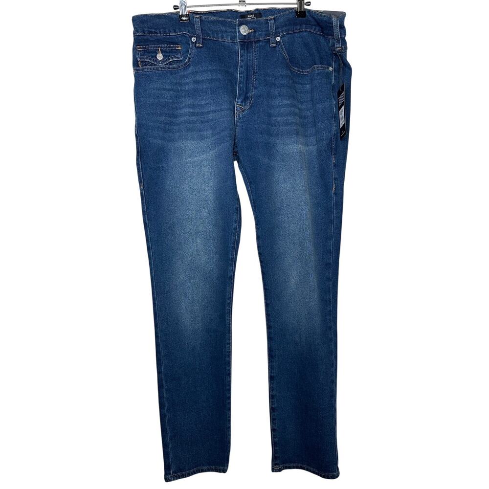 True Religion Rocco Flap Pocket Skinny Jeans Dark Wash Denim 36x32 NWT